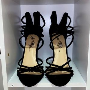 Black Strappy Heels